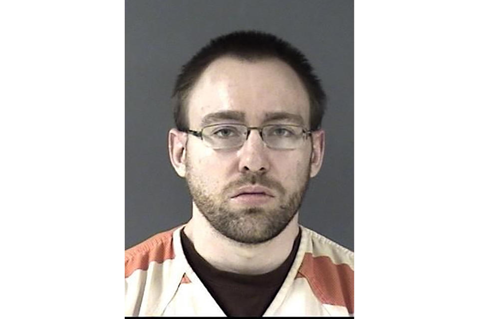 This booking photo provided by the Laramie County Sheriff's Office shows suspect Wyatt Dean Lamb. Lamb is accused of burning a toddler with a butane torch, killing him and disposing of his body in an apartment complex dumpster in February has had his bail set at $1 million. Bail was set for Lamb, the boyfriend of the girl's mother, after he made his first court appearance Tuesday, June 29, 2021, in Cheyenne when he was formally informed of the charges he faces. (Laramie County Sheriff's Office via AP)