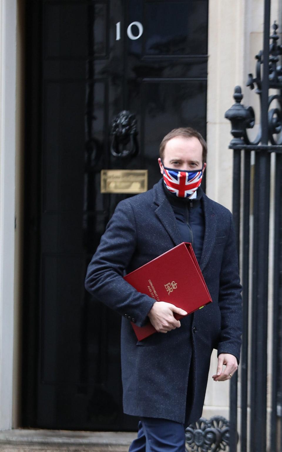 Matt Hancock leaves 10 Downing Street - PA