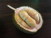 The Jin Feng comes from Pahang and has pale yellow, creamy flesh that is typically sweet with a slight bitterness. (Photo by: Erin Kimbrell/Yahoo Singapore)