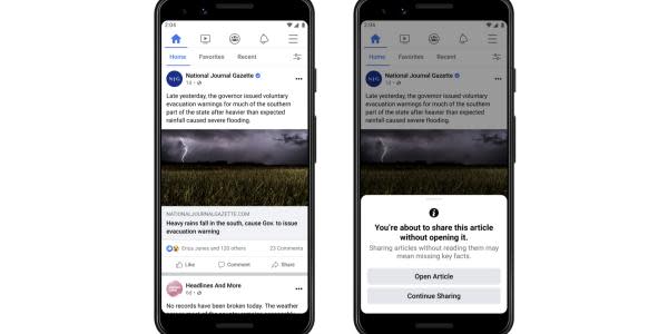 Facebook te pedirá leas los artículos antes de compartirlos