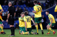 Soccer Football - Championship - Cardiff City vs Norwich City - Cardiff City Stadium, Cardiff, Britain - December 1, 2017 Norwich City's Marco Stiepermann celebrates scoring their first goal Action Images/Peter Cziborra