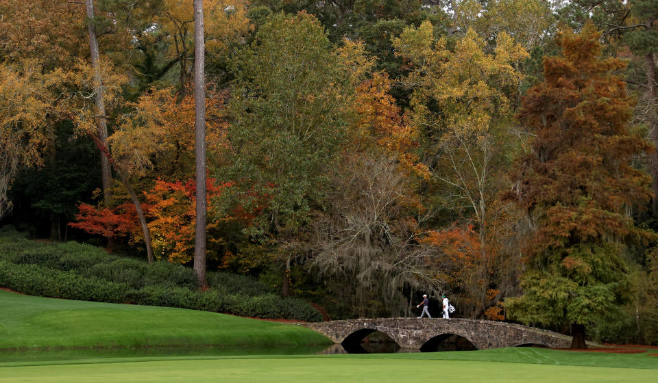 It's a different look for the Masters, but still a beautiful one. (Photo by Patrick Smith/Getty Images)