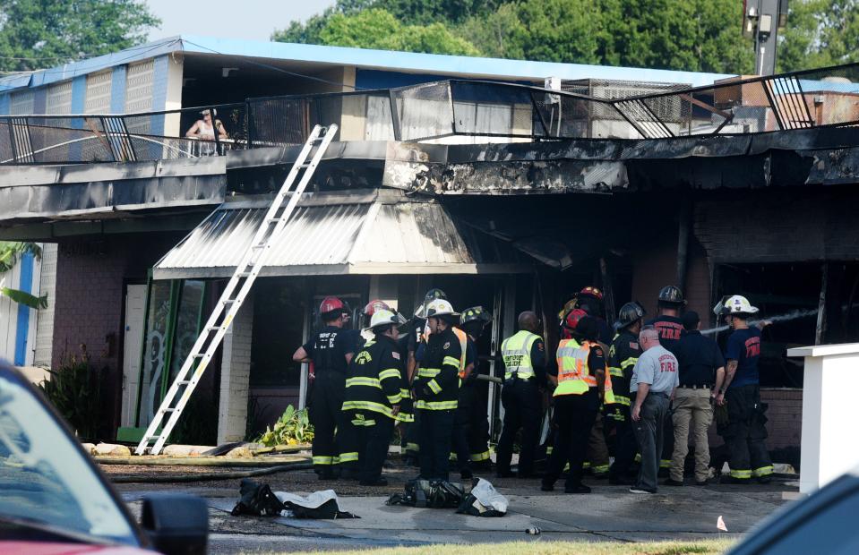 Shreveport firefighters responded to a two-alarm fire at a building near Mansfield Rd. and Woodward Ave. Thursday morning, August 4, 2022.