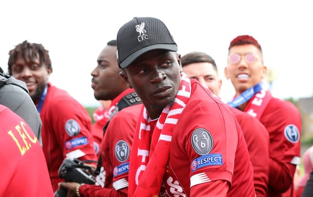 Sadio Mane during the parade