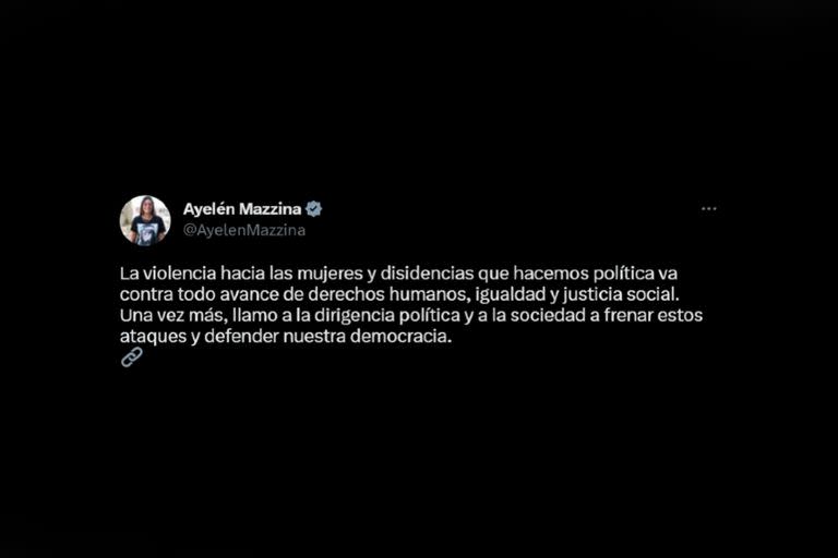 La tuit de Ayelén Mazzina tras la denuncia a Baby Etchecopar por sus dichos sobre Cristina Kirchner y Cecilia Moreau