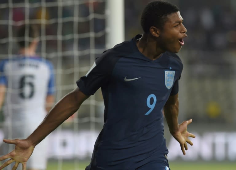 Rhian Brewster of England was visibly irate at the end of Liverpool's 2-0 win over Spartak in the UEFA Youth League and had to be restrained by team-mates and coaching staff