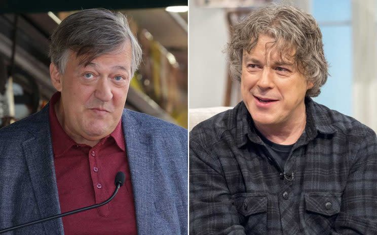 Stephen Fry and Alan Davies/Rex Photos