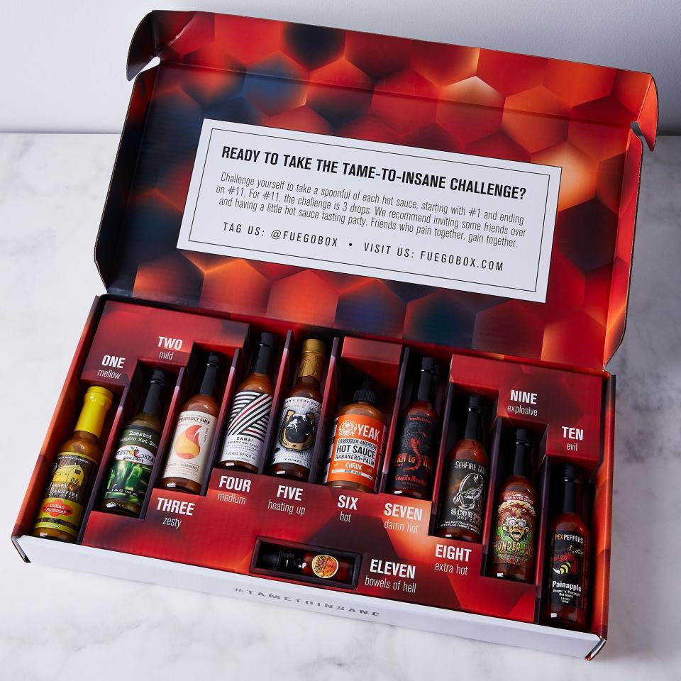 9) Tame-to-Insane Hot Sauce Box