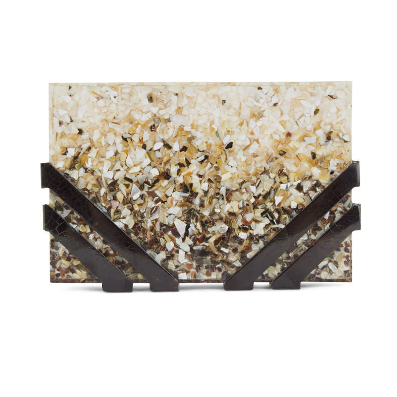 <a rel="nofollow noopener" href="http://rstyle.me/n/bxpbewjduw" target="_blank" data-ylk="slk:Ombre Shell Resin Kent Clutch, Nathalie Trad, $1300Amp up a neutral-hued evening ensemble with this confetti-like clutch.;elm:context_link;itc:0;sec:content-canvas" class="link ">Ombre Shell Resin Kent Clutch, Nathalie Trad, $1300<p>Amp up a neutral-hued evening ensemble with this confetti-like clutch.</p> </a>