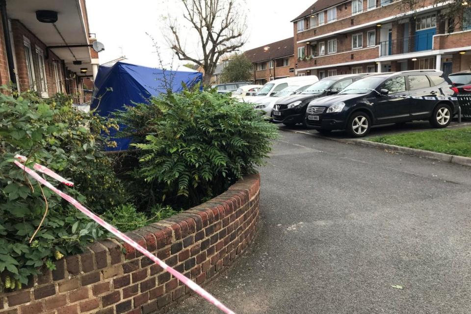 Police tape at the scene on Armitage Road where the teenager died (PA)