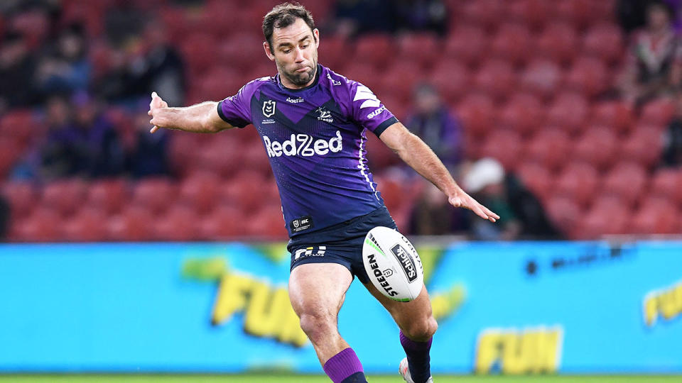 Seen here, Cam Smith in action for the Storm against the Roosters.