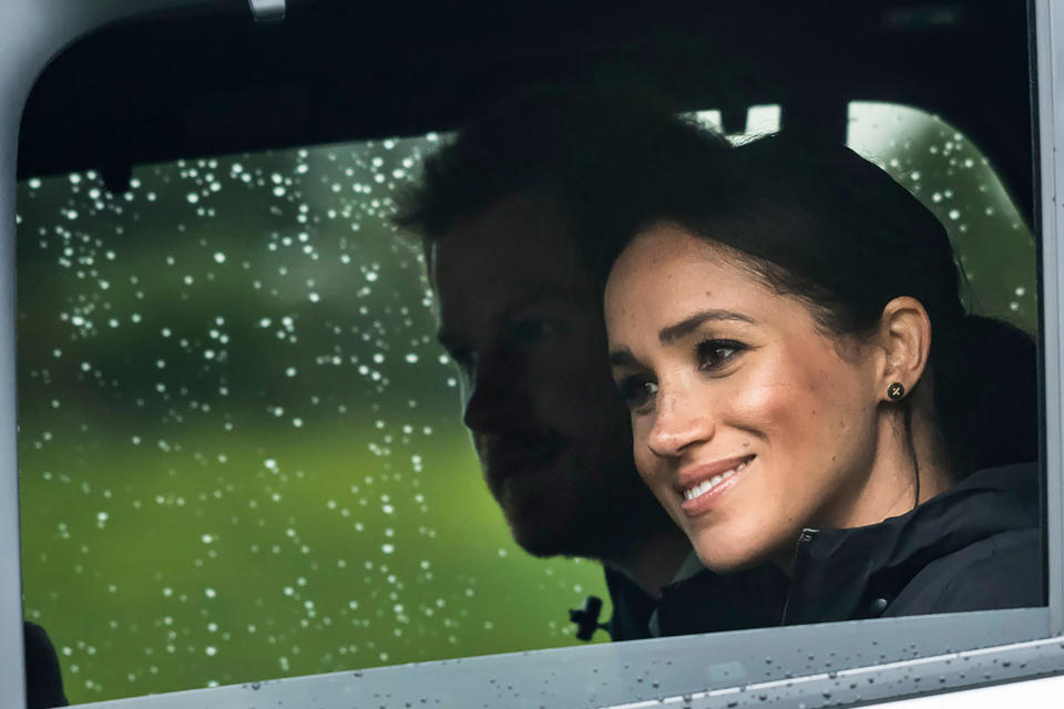 Image: Britain's Prince Harry and his wife Meghan, Duchess of Sussex arrive at The North Shore Riding Club in Auckland (AFP - Getty Images file)