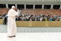 Pope Francis attends the weekly general audience at the Vatican