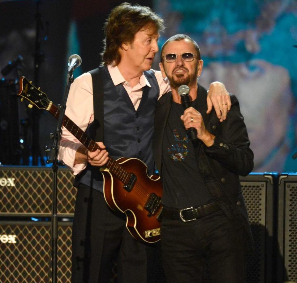 Paul McCartney and Ringo Starr in January 2014