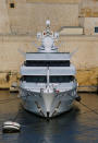 The super yacht Indian Empress, owned by fugitive Indian businessman Vijay Mallya, is seen berthed beneath Fort St Angelo in Valletta's Grand Harbour, Malta, December 9, 2016. REUTERS/Darrin Zammit Lupi