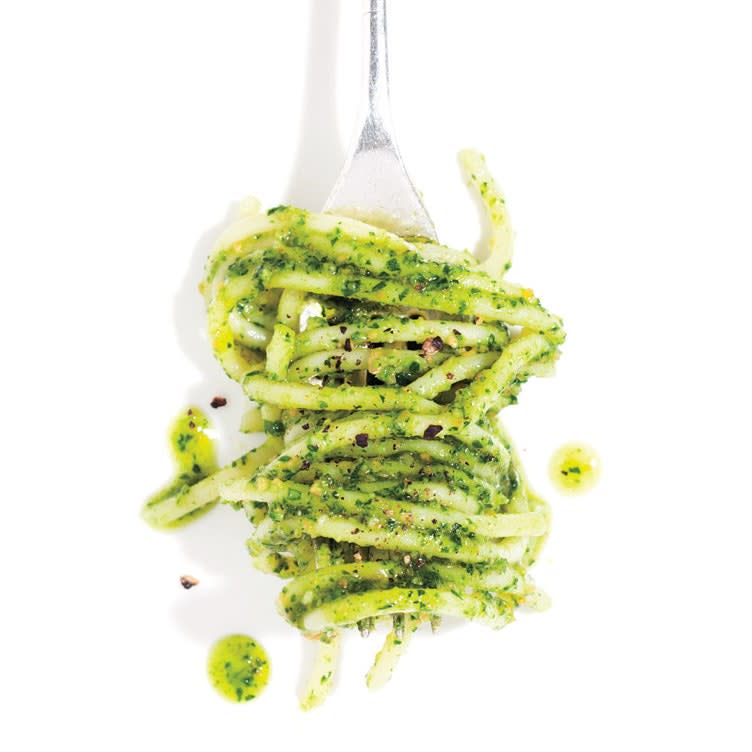 Spaghetti with Parsley Pesto