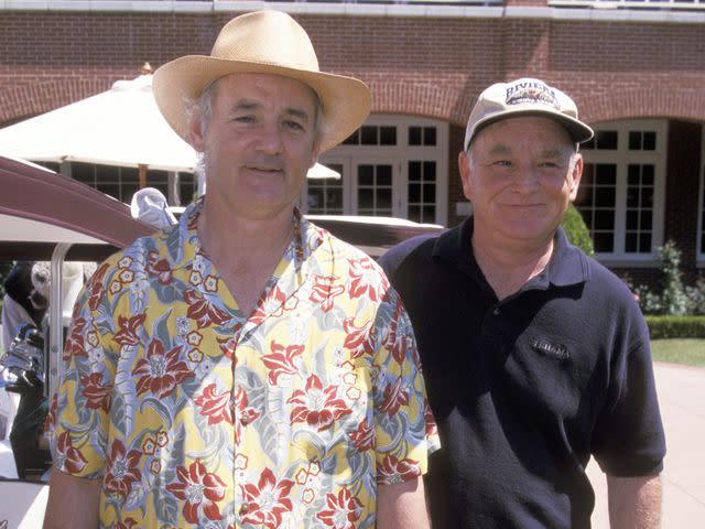 <p>Ron Galella, Ltd./Ron Galella Collection/Getty</p> Bill Murray and Brian Murray attend Casey Lee Ball Classic Charity Golf Tournament on May 17, 1999 in Thousand Oaks, California.