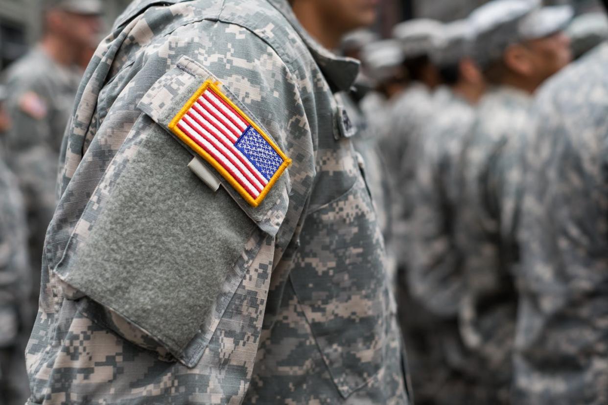 <span class="caption">Some U.S. service members may now collect damages for medical malpractice.</span> <span class="attribution"><a class="link " href="https://www.shutterstock.com/image-photo/usa-patch-flag-on-soldiers-arm-370106177" rel="nofollow noopener" target="_blank" data-ylk="slk:Shutterstock/Christopher Lyzcen;elm:context_link;itc:0;sec:content-canvas">Shutterstock/Christopher Lyzcen</a></span>