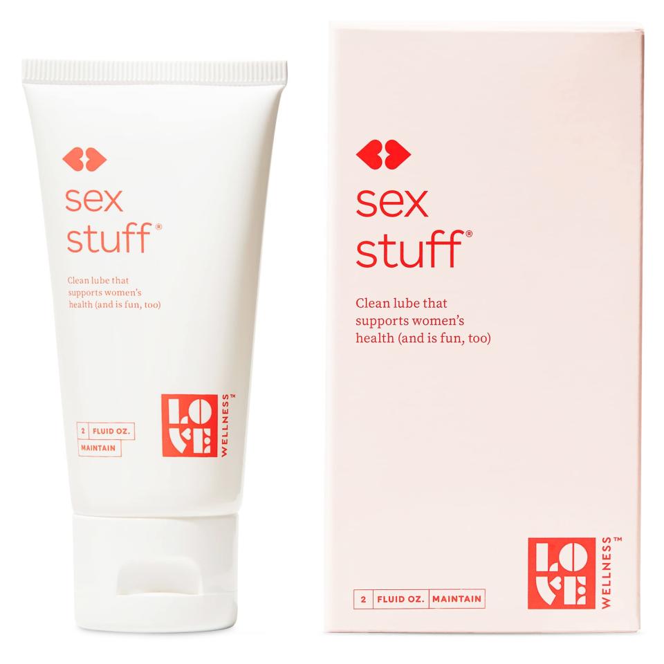 <h2>Love Wellness Sex Stuff<br></h2><br>This organic lube contains aloe vera and quinoa, and it’s super-hydrating. (If you use latex-free condoms, be aware: It's safe to use with polyisoprene condoms, but not polyurethane ones.)<br><br><strong>Love Wellness</strong> Sex Stuff, $, available at <a href="https://www.amazon.com/Organic-Lubricant-Sex-Vaginal-Health/dp/B07VGMCSB1" rel="nofollow noopener" target="_blank" data-ylk="slk:Amazon" class="link ">Amazon</a>