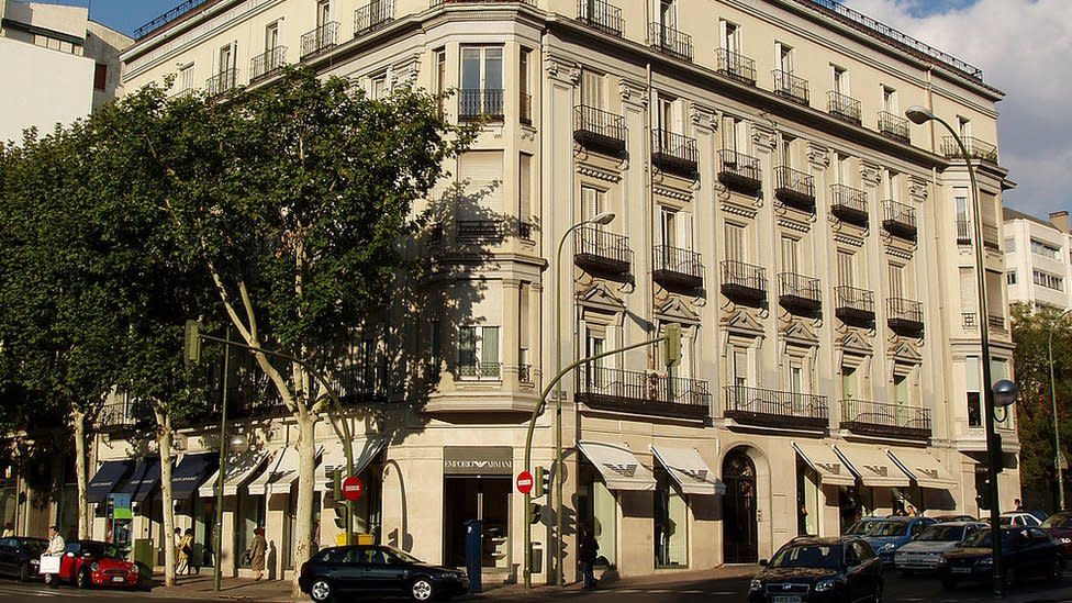 Edificio en la milla de oro de Madrid.