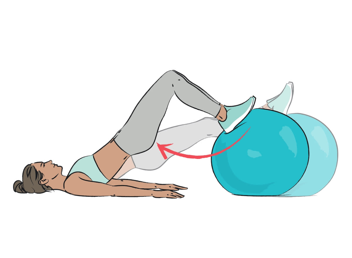 exercise ball leg curl