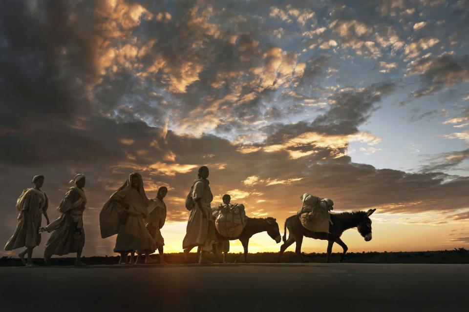 Women walk with their donkeys in Ethiopia's Amhara region. Buena Vista Images/GettyImages