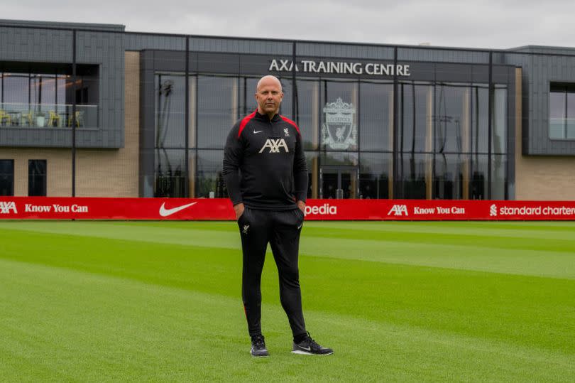 Arne Slot during his Liverpool unveiling.