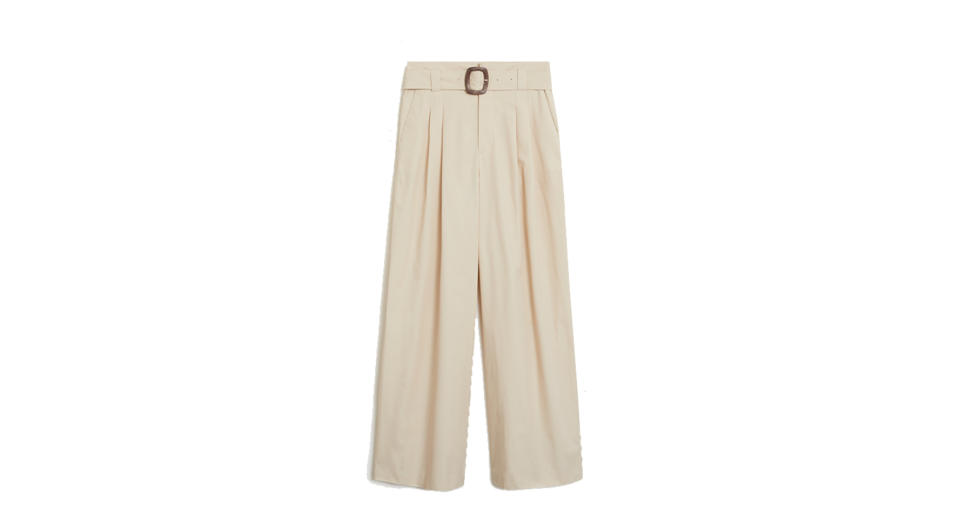 Belt cotton-blend trousers