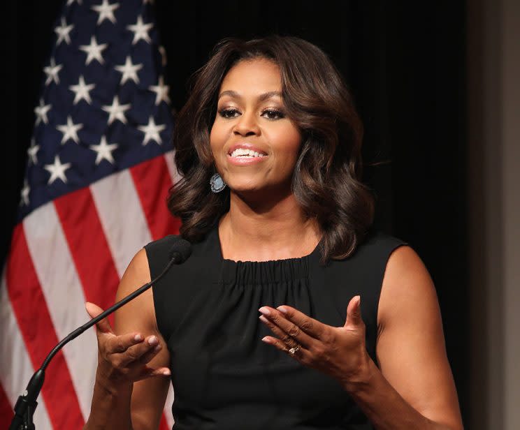 Michelle Obama loves a good pair of eyebrows. (Photo: Getty Images)