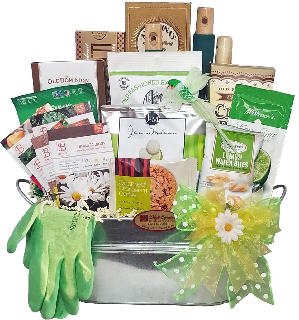 12) Garden Tools and Goods Gift Basket