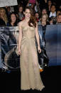 <p><b>Kristen Stewart</b></p> <p>The jury is still open as to whether Kirsten Stewart and Robert Pattinson are back together solely to promote the final film of the <em>Twilight</em> series, but the starlet had no reservations about baring all during the L.A. premier of <em>Breaking Dawn Part 2</em>. Clad in a nude sheer and lace inset Zuhair Murad dress, she looked utterly confident from every angle.</p>