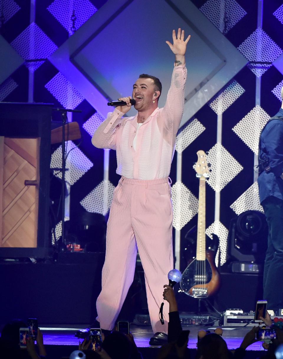 Sam Smith performs at KIIS FM's Jingle Ball 2019 at The Forum on December 06, 2019 in Inglewood, California.