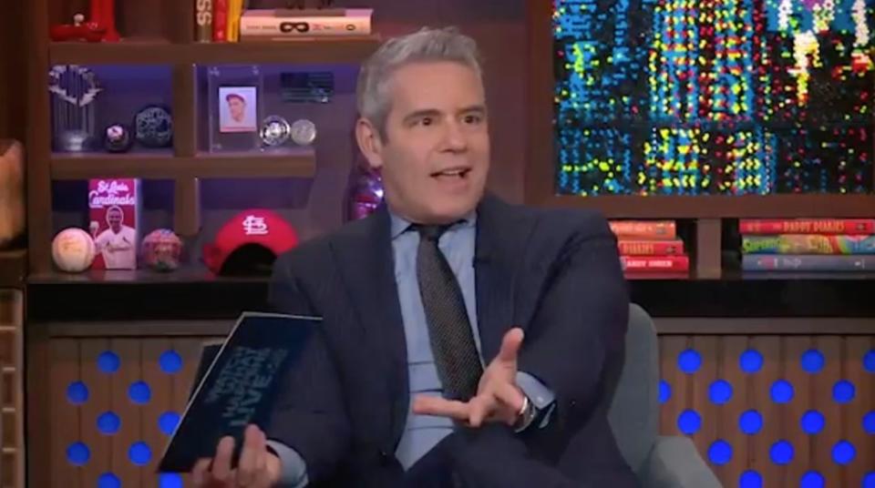 “What What Happens Live” host Andy Cohen also discussed the implications of the royal family’s editing fail. Watch What Happens Live! / BravoTV