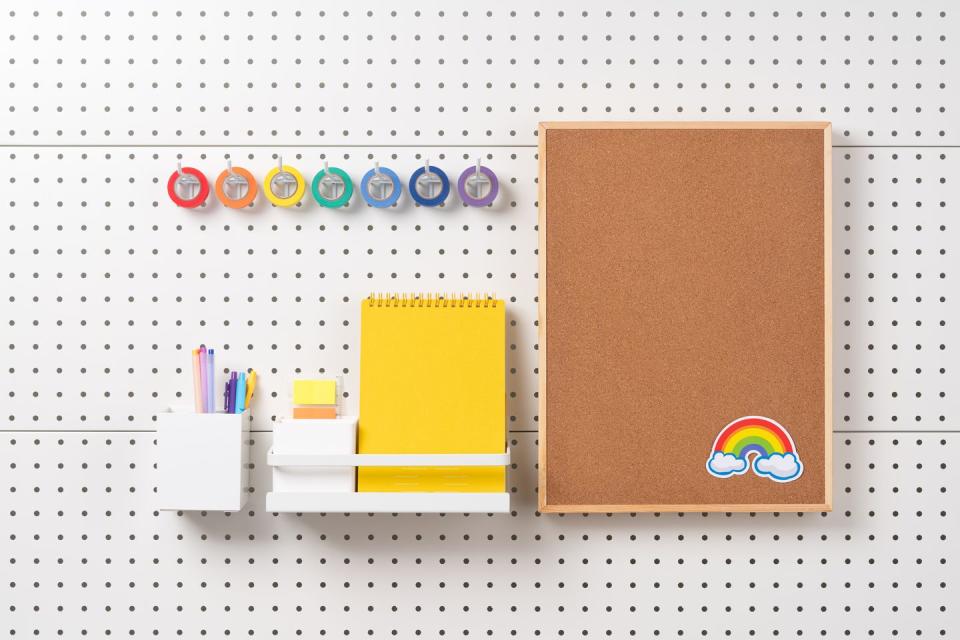 pegboards are a clever way to store all your craft supplies in one place