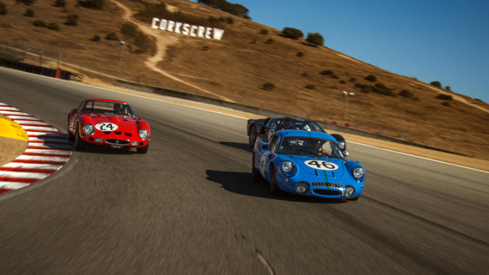 Historic cars that raced at Le Mans compete again during the 2022 Rolex Monterey Motorsports Reunion. - Credit: Stephan Cooper, courtesy of Rolex.