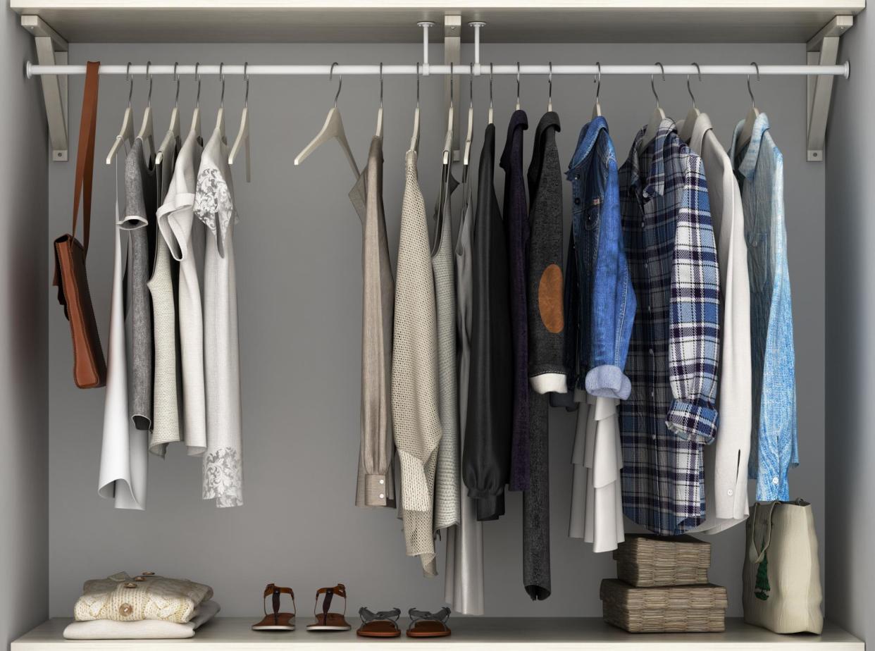 <span>‘Having bare rail between hangers sounds fantastically cathartic.’</span><span>Photograph: Getty Images/iStockphoto</span>