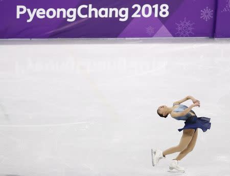 Figure Skating - Pyeongchang 2018 Winter Olympics - Ladies Single Skating Short Program - Gangneung, South Korea - February 21, 2018 - Kaori Sakamoto of Japan performs. REUTERS/Damir Sagolj