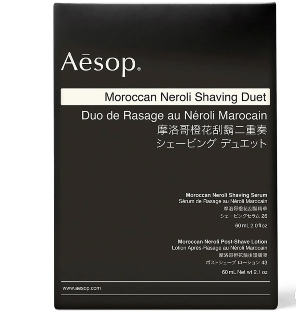 Aesop Moroccan Neroli Shaving Duet. PHOTO: LookFantastic