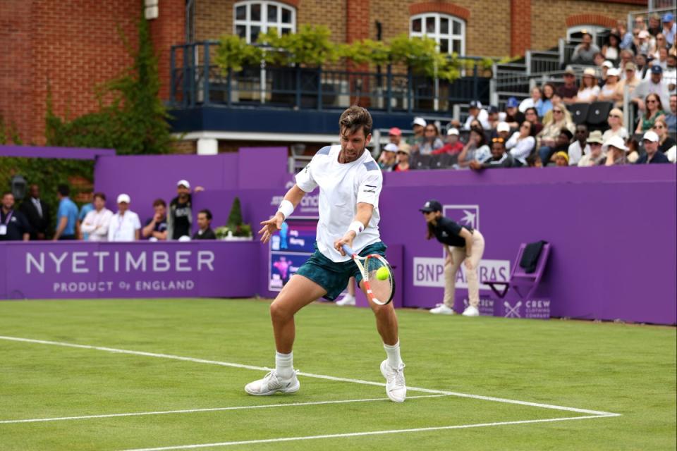 Cameron Norrie is in action on the opening day at Queen's (Getty Images for LTA)