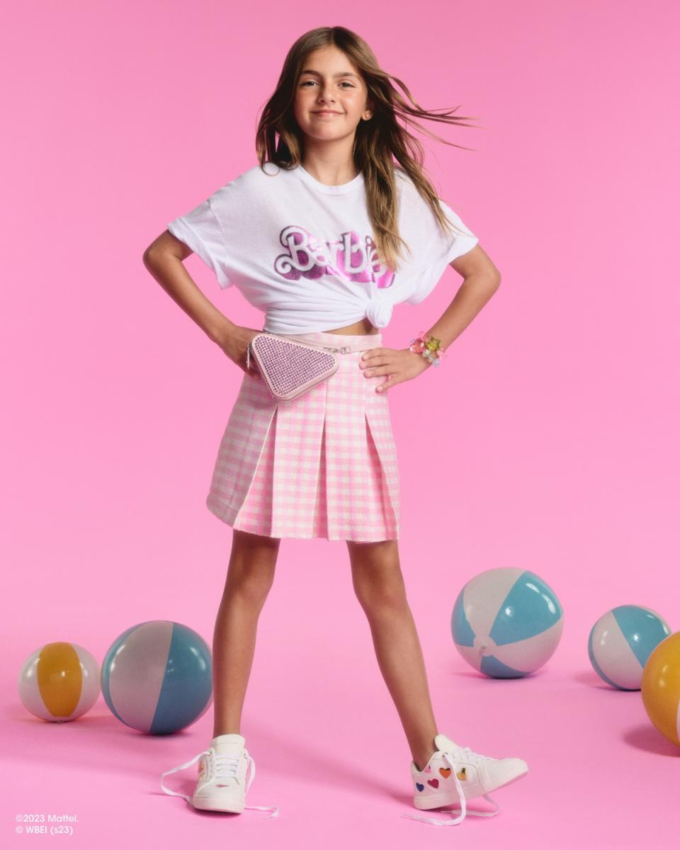 Campaign image for Barbie the Movie x Aqua look for girls. 