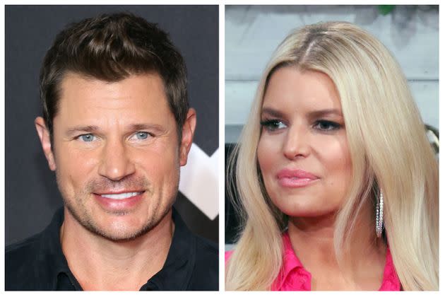 Nick Lachey and Jessica Simpson. (Photo: Taylor Hill via Getty Images/Jim Spellman via Getty Images)