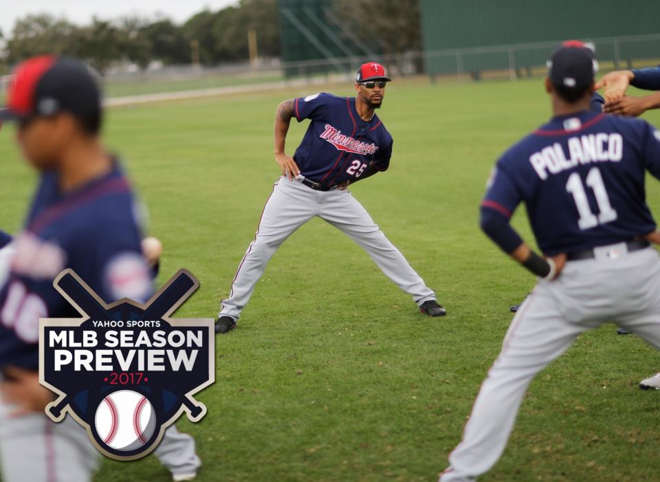 Is this the year Byron Buxton (center) finally breaks out? (AP)
