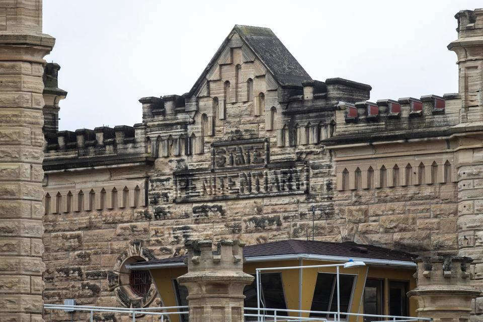 The Anamosa State Penitentiary is seen, Tuesday, March 23, 2021, in Anamosa, Iowa.