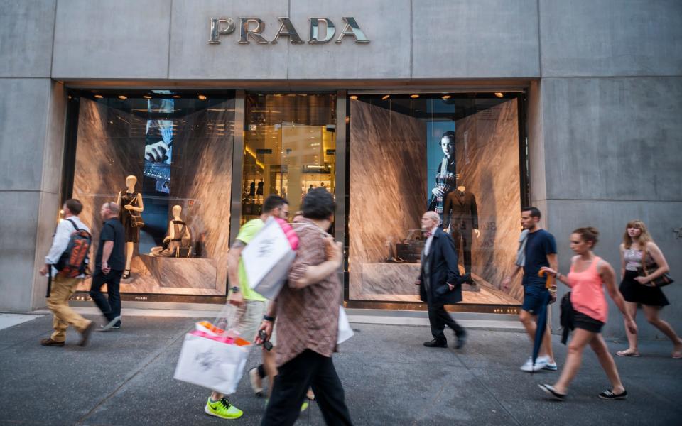 The Prada store on Fifth Avenue in New York