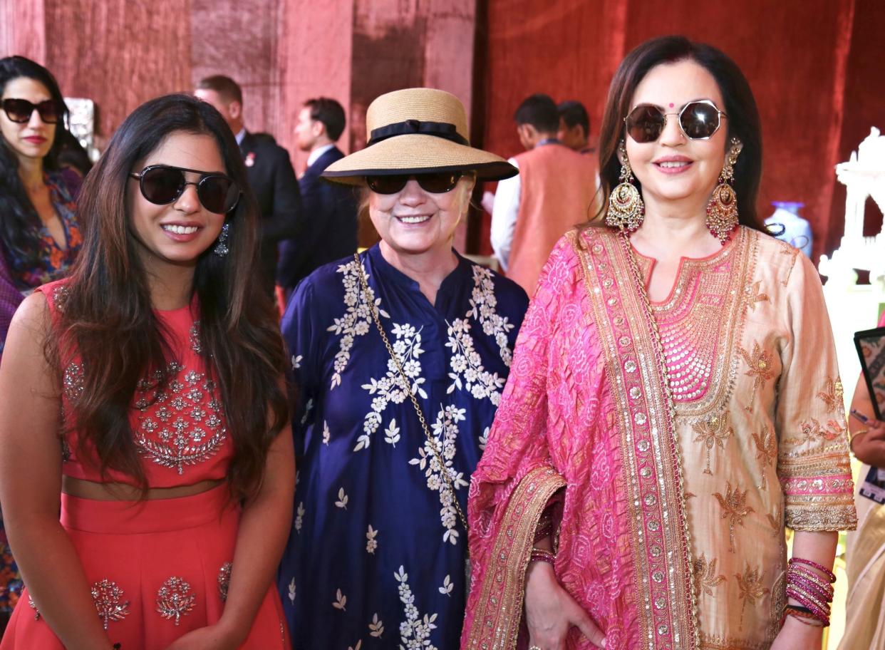 Hillary Clinton was among a number of guests who jetted in for the celebrations: AP