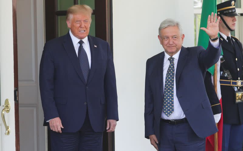 El presidente de Estados Unidos, Donald Trump, recibe a su par de México, Andrés Manuel López Obrador, en la Casa Blanca, Washington