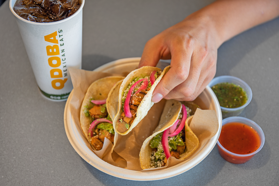 Qdoba is offering 2x the points for its reward members on the entrée purchases.