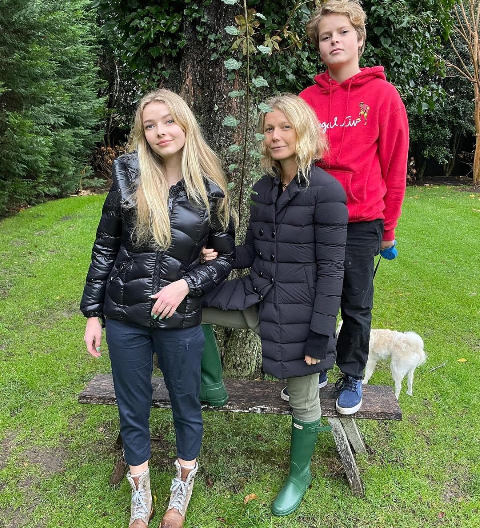 <p>The actress spent the day feeling "incredible highs and lows" with "the two loves of [her] life." </p> <p>"On this November 26th, I was able to visit my fathers resting place (on his birthday) with these two loves of my life," Paltrow shared on Instagram alongside a photo with her children, Apple and Moses.</p> <p>She concluded,"Happy thanksgiving. Life has incredible highs and lows. Perhaps feeling it all at the same time is the art. 💖"</p>