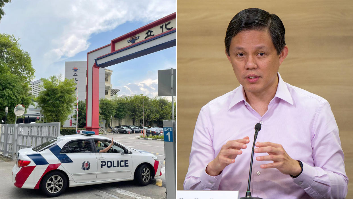 Education Minister Chan Chun Sing on Tuesday (27 July) gave a Ministerial Statement on last week's death of a River Valley High School student. (Yahoo News Singapore file photos)