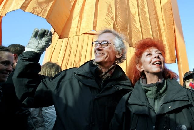 Artists Christo and his wife and partner Jeanne-Claude